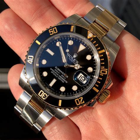 rolex submariner black and gold replica|rolex submariner two tone black.